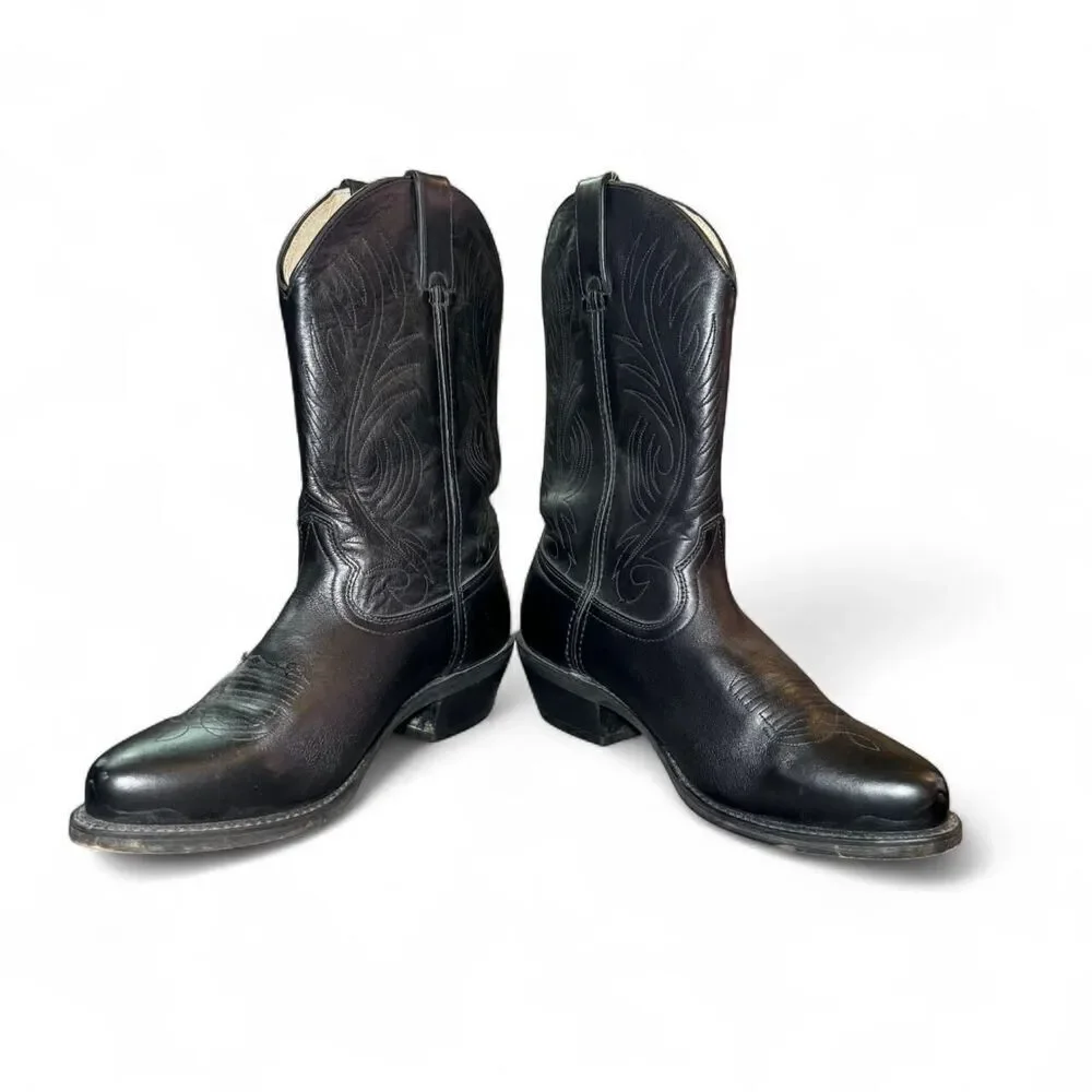 Durango Men’s 11” Black Western Cowboy Boots Size 9EE – DB560 Concho Strap